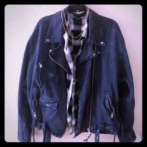 Free people oversized denim jacket